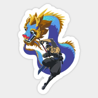 Hanzo Blue Dragon Sticker